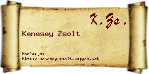 Kenesey Zsolt névjegykártya